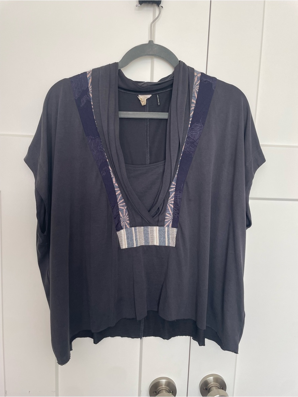 Anthro/Akemi +Kin Oversized Slate Blue Blouse
